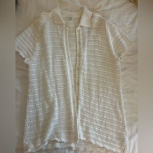 Aritzia Wilfred crochet top size M